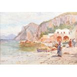 Tom Clough - ON THE ISLE OF CAPRI - Watercolour Drawing - 18 x 26 inches - Signed