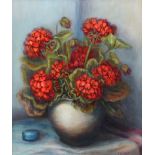 Irish School - STILL LIFE, FLOWERS - Oil on Canvas - 16 x 14 inches - Signed