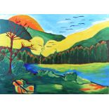 Amber Liadan Parr - LOUGH REFELECTIONS - Oil on Canvas - 30 x 40 inches - Signed