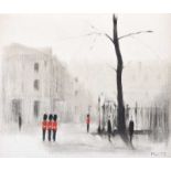 Anthony Klitz - GUARDSMEN, LONDON - Oil on Canvas - 20 x 24 inches - Signed