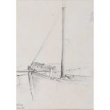 Patsy Farrell - MAC DUACH FISHING BOAT - Pencil on Paper - 8 x 6 inches - Unsigned