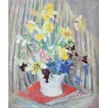 Margaret Thomas - STILL LIFE, SPRING FLOWERS - Oil on Board - 24 x 20 inches - Unsigned