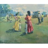 Russian School - TRAVELLERS - Coloured Print - 22 x 28 inches - Unsigned