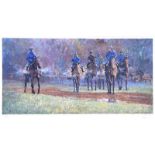 Peter Curling - MORNING EXERCISE - Limited Edition Coloured Lithograph (37/500) - 14 x 25 inches -