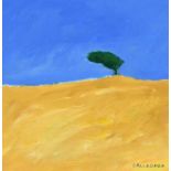 Martin Gallagher - LONELY TREE - Oil on Canvas - 8 x 8 inches - Signed