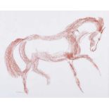 Brian Merry - HORSE TROTTING - Pastel on Paper - 12 x 15 inches - Signed