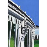 Dennis Kelly - THE PALM HOUSE, BOTANIC - Enamel Triptych on Board - 6 x 4 inches - Signed Verso