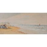 J.S. Elliott - SAILING ON THE COAST - Watercolour Drawing - 9.5 x 20 inches - Signed
