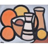 Markey Robinson - STILL LIFE, JUGS & BOWLS - Gouache on Board - 10 x 13 inches - Signed