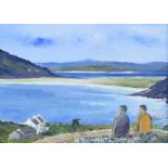 Sean Lorinyenko - FARMER'S VIEW OF TRA NA ROSSAN'S BAY, DOWNINGS - Watercolour Drawing - 8 x 11