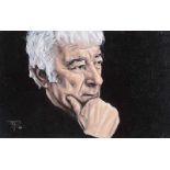 Thomas Putt - SEAMUS HEANEY - Oil on Board - 5 x 8 inches - Signed