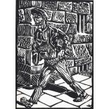 Harry Kernoff, RHA - A DUBLIN WORKER - Black & White Print - 7 x 5 inches - Unsigned