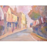 Ronald Ossary Dunlop - A STREET IN RYE - Oil on Paper - 10 x 14 inches - Signed