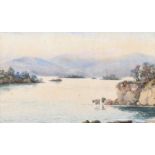 Mabel Parker - THE UPPER LAKE, KILLARNEY - Watercolour Drawing - 11 x 18 inches - Signed