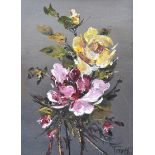 Frank Fitzsimmons - STILL LIFE, FLOWERS - Oil on Board - 11 x 8 inches - Signed