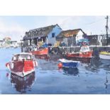 Kenny Hayes - THE BOAT YARD - Watercolour Drawing - 11 x 15 inches - Signed