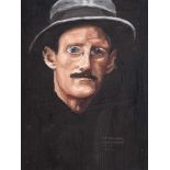 Thomas Putt - JAMES JOYCE - Oil on Board - 7 x 5 inches - Signed