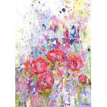 Anna McKeever - ROSE GARDEN - Acrylic on Canvas - 27.5 x 19.5 inches - Signed