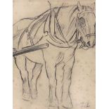 William Conor, RHA RUA - STUDY OF A HORSE - Pencil on Paper - 6 x 5 inches - Unsigned