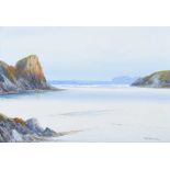 Daniel Sherrin - LOW TIDE, BUDE, CORNWALL - Watercolour Drawing - 7.5 x 10.5 inches - Signed