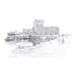 Eamon F. Murphy - CARRICKFERGUS CASTLE, COUNTY ANTRIM - Black & White Print - 11 x 18 inches -