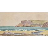 Harry G. Lees - FAIRHEAD, COUNTY ANTRIM - Watercolour Drawing - 5.5 x 11 inches - Signed