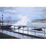 N. Doull - THE PIER - Acrylic on Board - 7 x 9 inches - Signed