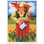 Graham Knuttel - PUNCH THE GARDENER - Limited Edition Coloured Print (192/2000) - 7.5 x 5 inches -