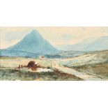 Rowland Hill, RUA - ERRIGAL, COUNTY DONEGAL - Watercolour Drawing - 4 x 8 inches - Signed