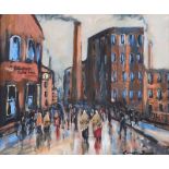 Conor Burns - BELFAST FLAX MILL - Oil on Board - 10 x 12 inches - Signed