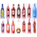 Neil Shawcross, HRHA HRUA - BOTTLES - Coloured Print - 16.5 x 20.5 inches - Unsigned