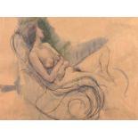 Patrick Hamilton - RECLINING NUDE - Mixed Media - 12 x 16 inches - Signed