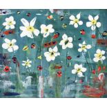 Jayne Taylor - FLORAL MEADOW - Oil on Canvas - 10 x 12 inches - Signed