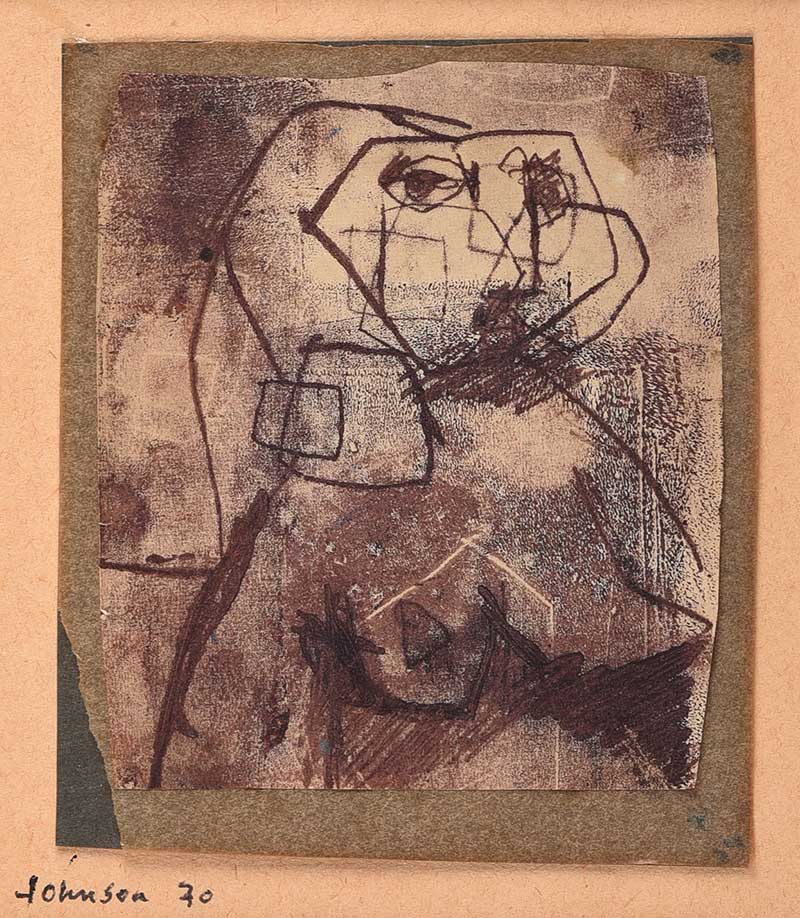 Neville Johnson, RUA - NUN - Monotype Print - 4 x 3.5 inches - Signed