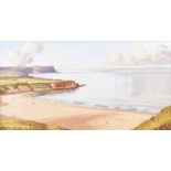 Samuel McLarnon, UWS - WHITEPARK BAY, COUNTY ANTRIM - Oil on Canvas - 16 x 30 inches - Signed