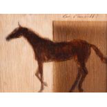 Con Campbell - RED RUM - Oil on Board - 6 x 8 inches - Signed