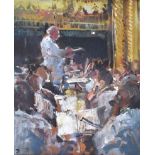 Tom Coates, RBA - THE REHEARSAL - Oil on Board - 12 x 10 inches - Signed in Monogram