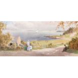 Joseph William Carey, RUA - HELEN'S BAY, COUNTY DOWN - Watercolour Drawing - 8 x 17 inches - Signed
