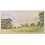 Robert Cresswell Boak, ARCA - ULLSWATER FROM LYULPH'S TOWER - Coloured Etching - 5 x 10 inches -