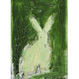 Con Campbell - THE GREEN HARE - Oil on Board - 8 x 6 inches - Signed