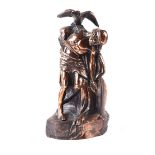 Irish School - CUCHULAIN, SON OF THE WARRIOR GOD LUGH - Cast Metal Sculpture - 7.5 x 3.5 inches -