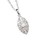 18CT WHITE GOLD DIAMOND NECKLACE