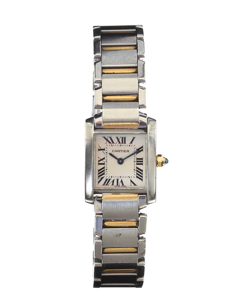 CARTIER STAINLESS STEEL WRIST WATCH