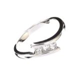 PLATINUM THREE STONE DIAMOND RING