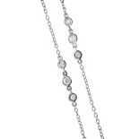 18CT WHITE GOLD DIAMOND NECKLACE