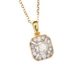 18CT GOLD DIAMOND NECKLACE