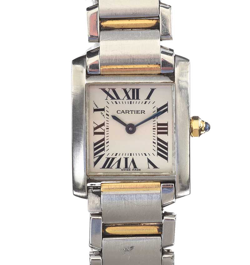 CARTIER STAINLESS STEEL WRIST WATCH - Image 2 of 2