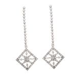 18CT WHITE GOLD DIAMOND EARRINGS