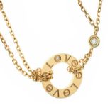 CARTIER 18CT GOLD DIAMOND LOVE NECKLACE