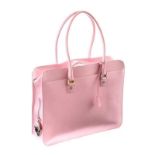 ASPINAL OF LONDON PINK LEATHER COMPUTER BAG